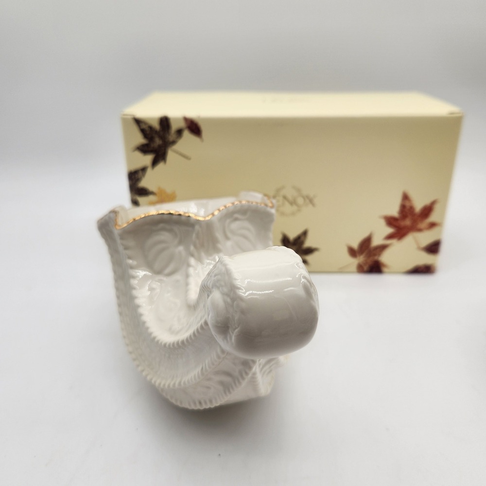 Lenox Fruits Of Life Cornucopia Ivory With 24K Gold Trim Thanksgiving Fall Decor - Picture 6 of 11